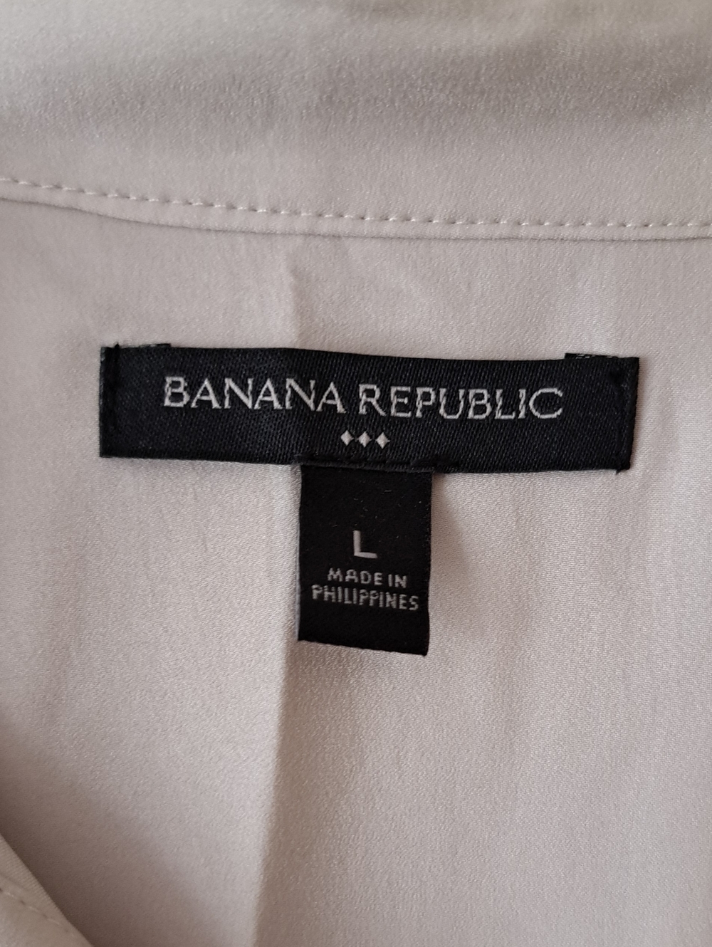 Banana Republic LT. TAN Button-Up Shirt dress with Black Label